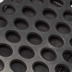 Miu Miu Black Laser Cut Leather Zip Pouch