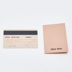 Miu Miu Beige Matelassé Leather Frame Crossbody Bag