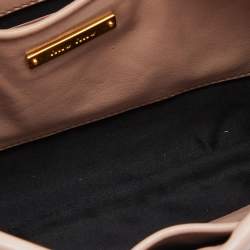 Miu Miu Beige Matelassé Leather Frame Crossbody Bag