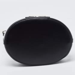 Miu MIu Black Leather And PVC Drawstring Bucket Bag