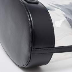 Miu MIu Black Leather And PVC Drawstring Bucket Bag