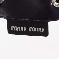 Miu MIu Black Leather And PVC Drawstring Bucket Bag