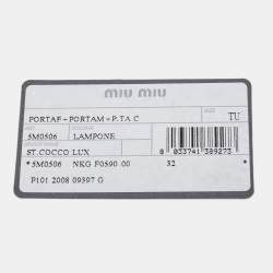 Miu Miu Mauve Purple Croc Embossed Glazed Leather Zip Around Continenal Wallet