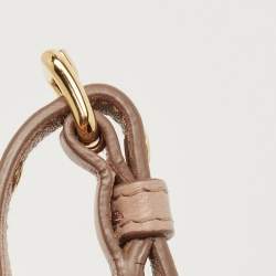 Miu Miu Beige  Matelassé Leather Flap Wallet on Chain