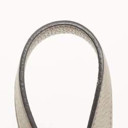 Miu Miu Grey Vitello Phenix Madras Leather Push Lock Flap Crossbody Bag