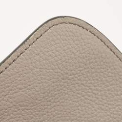 Miu Miu Grey Vitello Phenix Madras Leather Push Lock Flap Crossbody Bag