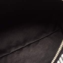 Miu Miu Black Satin and Leather Crystals Spirit Baguette Bag
