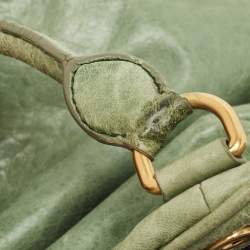 Miu Miu Mint Green Leather Lily Distressed Satchel