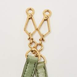 Miu Miu Mint Green Leather Lily Distressed Satchel