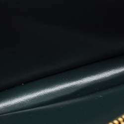 Miu Miu Green Croc Embossed Leather Phone Wallet Crossbody Bag