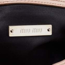مملوكة مسبقًا Miu Miu Pink Matelassé Leather Crystal Cloqué Flap Bag