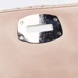 مملوكة مسبقًا Miu Miu Pink Matelassé Leather Crystal Cloqué Flap Bag