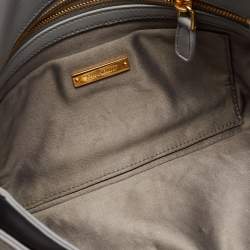 Miu Miu Ash Blue Matelassé Leather Flap Clutch Bag