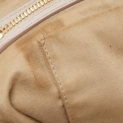 Miu Miu Grey Leather Lily Distressed Satchel