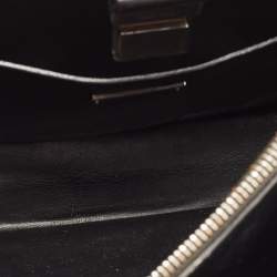 Miu Miu Black Madras Leather Pushlock Tote