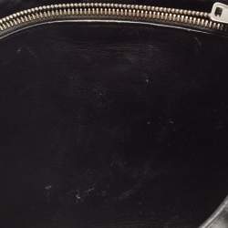 Miu Miu Black Madras Leather Pushlock Tote
