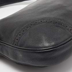Miu Miu Black Leather Brogue Hobo