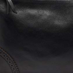 Miu Miu Black Leather Brogue Hobo
