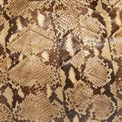 Miu Miu Beige/Brown Snakeskin Shopper Tote