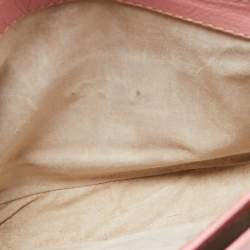 Miu Miu Pink Leather Pushlock Flap Top Handle Bag