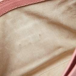 Miu Miu Pink Leather Pushlock Flap Top Handle Bag