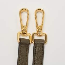 Miu Miu Green/Black Madras Leather Pushlock Flap Top Handle Bag