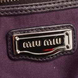 Pre Owned حقيبة يد ميو ميو جلد مغزوب متعدد الألوان