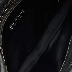 Miu Miu Metallic Silver Matelasse Leather Crystal Shoulder Bag