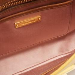 Miu Miu Tan/Yellow Madras Leather Shoulder Bag