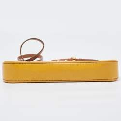Miu Miu Tan/Yellow Madras Leather Shoulder Bag