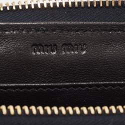 Miu Miu Tri Color Mixed Quilted Leather Zip Around Continental Wallet
