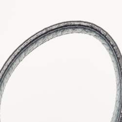 Pre Owned Miu Miu Navy Blue Matelassé Leather Braided Handle Tote