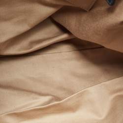 Pre Owned Miu Miu Navy Blue Matelassé Leather Braided Handle Tote