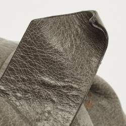 Miu Miu Grey Vitello Lux Leather Side Bow Bag