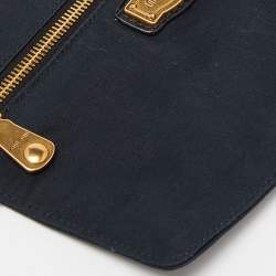 Pre Owned Miu Miu Silver/Black Sequins and Leather Tote