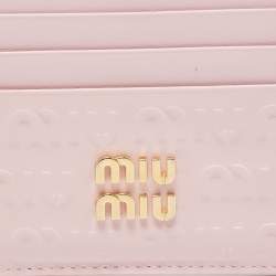 Miu Miu Pink Leather Card Holder