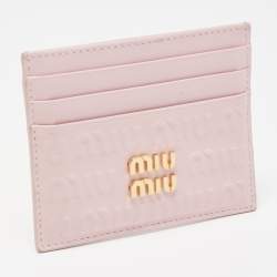 Miu Miu Pink Leather Card Holder