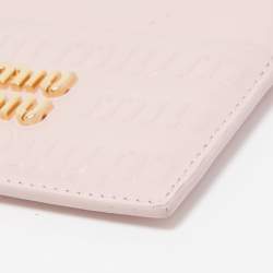 Miu Miu Pink Leather Card Holder