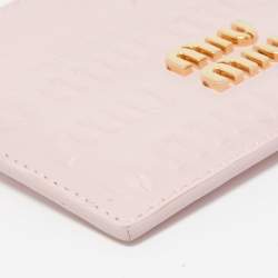 Miu Miu Pink Leather Card Holder