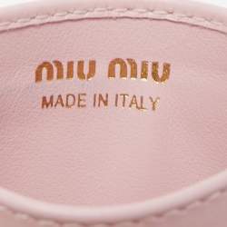 Miu Miu Pink Leather Card Holder