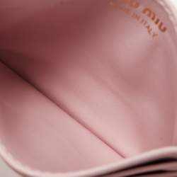 Miu Miu Pink Leather Card Holder