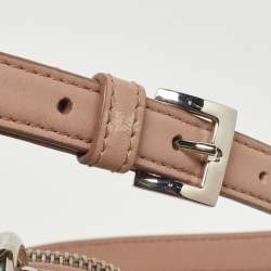 Pre Owned حقيبة كروس ميو ميو جلد ماتيلاس أسود بسحّاب مزدوج