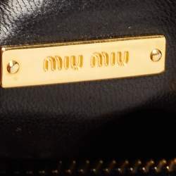 Miu Miu Black Matelassé Leather Bauletto Satchel