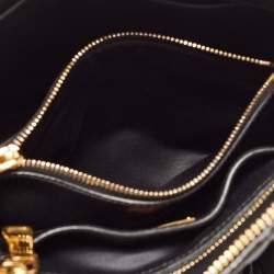 Miu Miu Black Matelassé Leather Bauletto Satchel