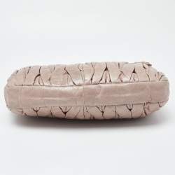 Miu Miu Pink Matelassé Leather Coffer Hobo