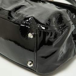 مملوكة مسبقًا Miu Miu Black Patent Leather Turnlock Top Handle Bag