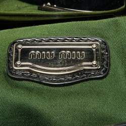 مملوكة مسبقًا Miu Miu Black Patent Leather Turnlock Top Handle Bag