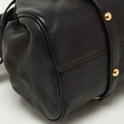 Pre Owned Miu Miu Black Leather Bow Bag