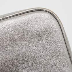 Miu Miu Silver Matelasse Leather Phone Holder Crossbody Bag