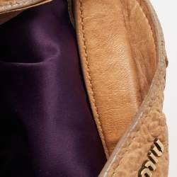 Miu Miu Beige Leather Patchwork Hobo
